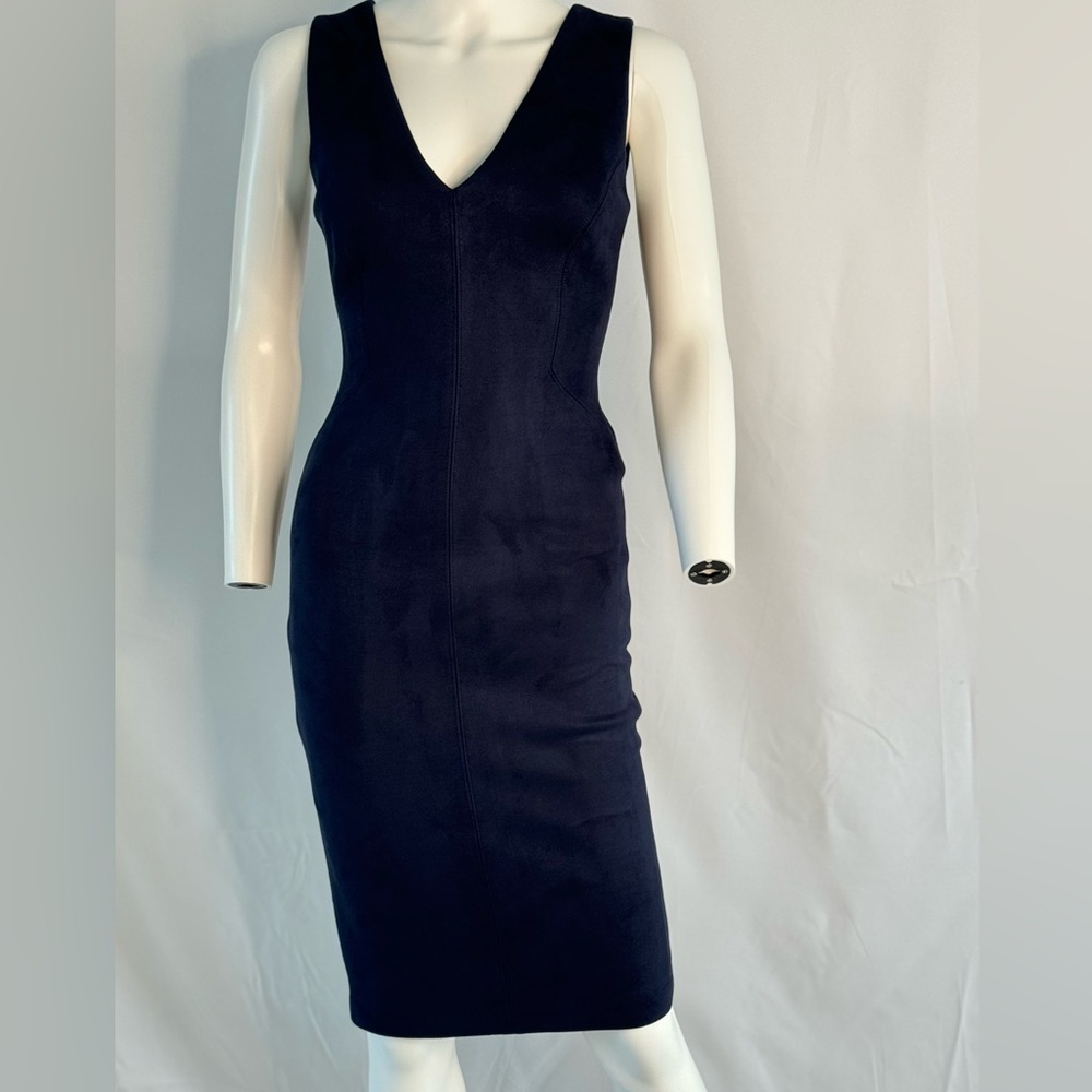 BCBG MaxAzria Alda Faux Suede Dress in
Navy Blue Size XXS. NWOT